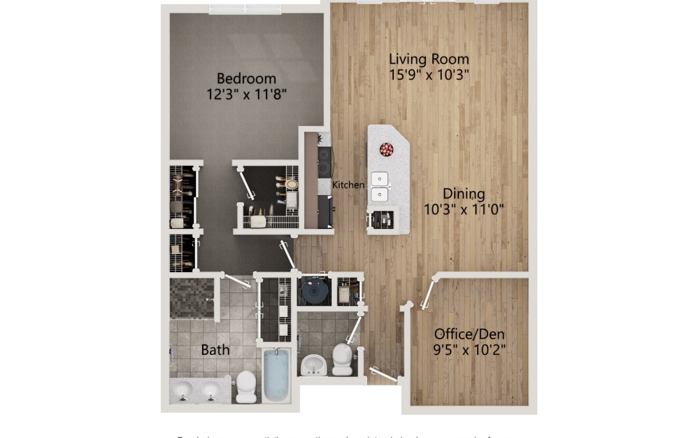 1 Bedroom Floorplan