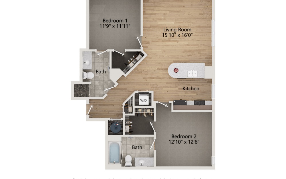 2 Bedroom Floorplan