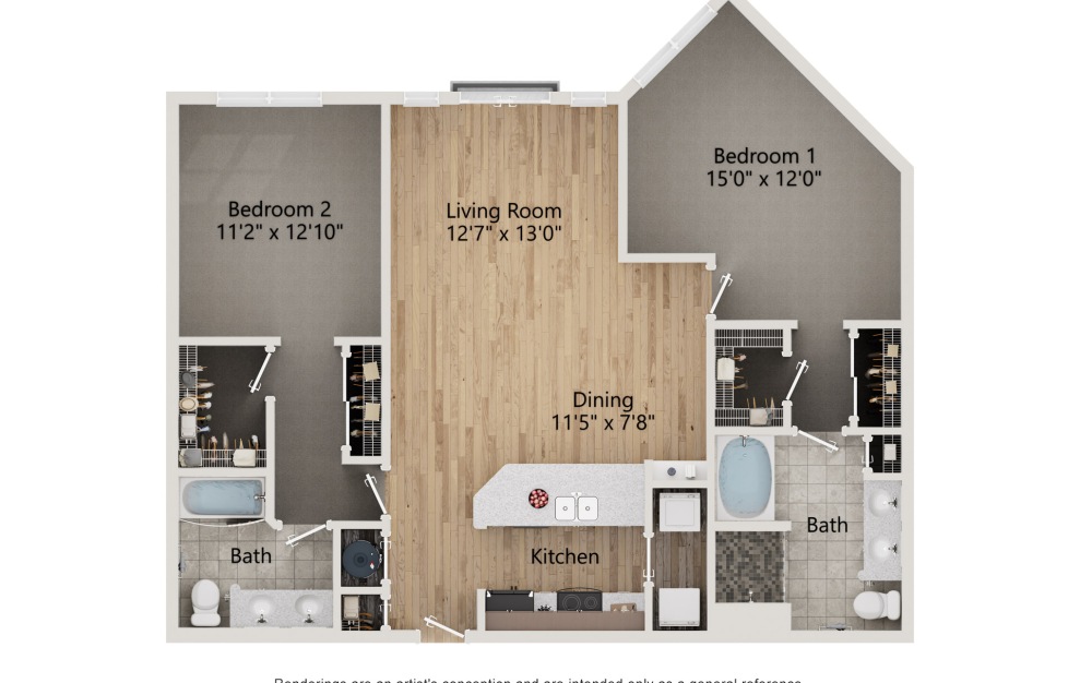 2 Bedroom Floorplan