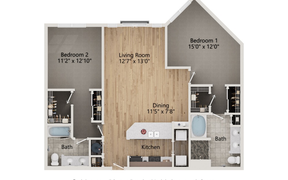 2 Bedroom Floorplan