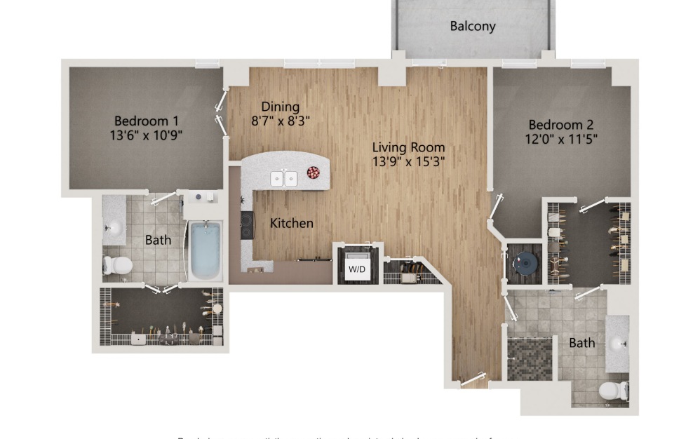 2 Bedroom Floorplan