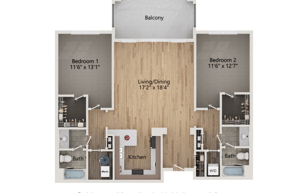 2 Bedroom Floorplan