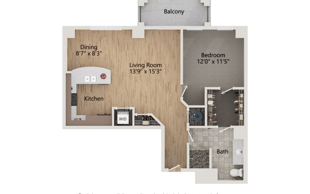 1 Bedroom Floorplan