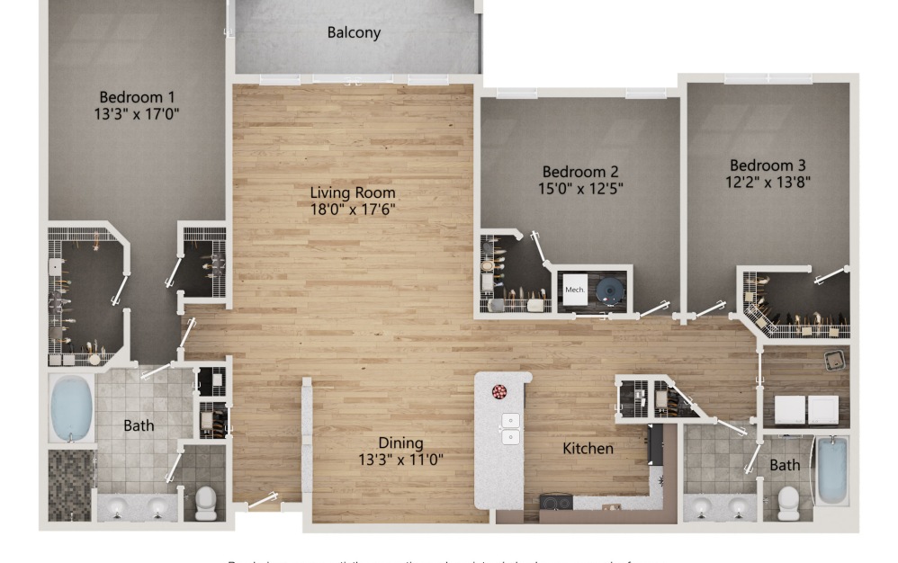 3 Bedroom Floorplan