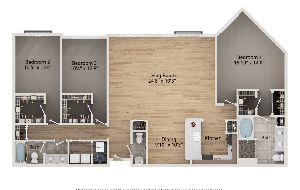 3 Bedroom Floorplan