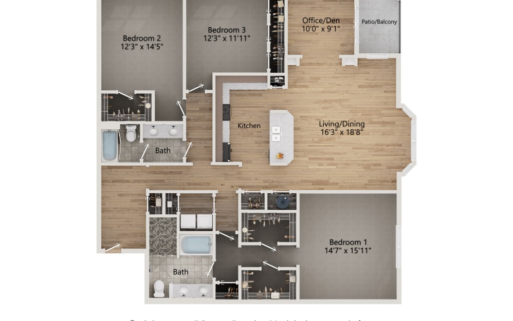 3 Bedroom Floorplan