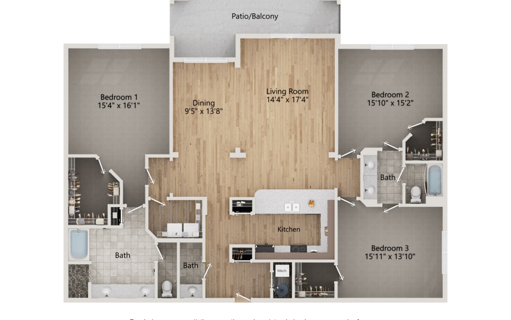 3 Bedroom Floorplan