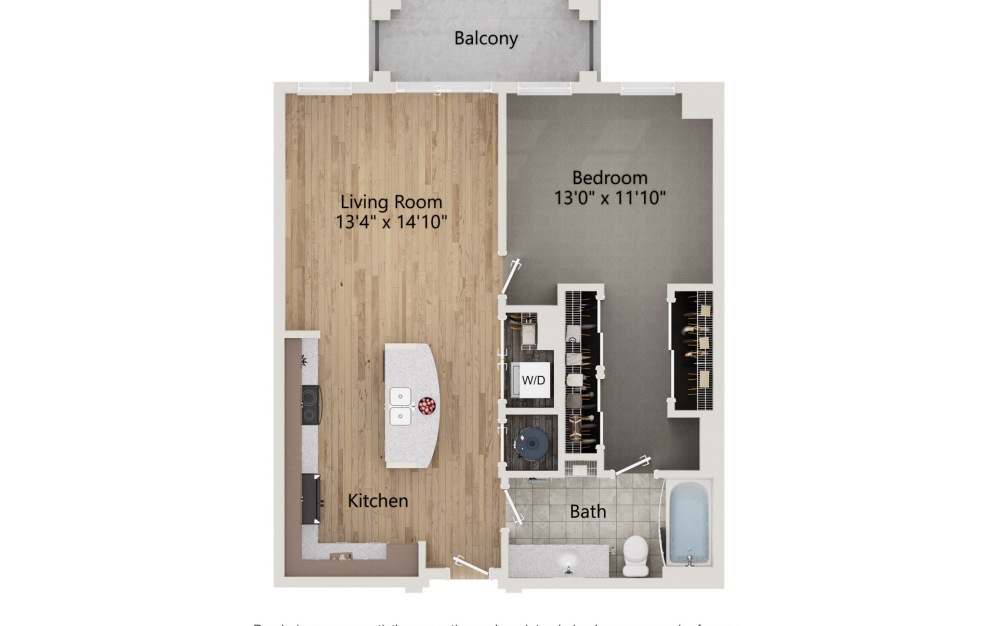 1 Bedroom Floorplan