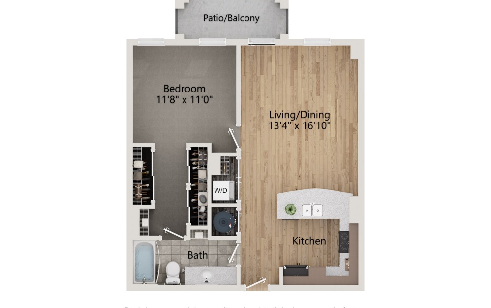 1 Bedroom Floorplan