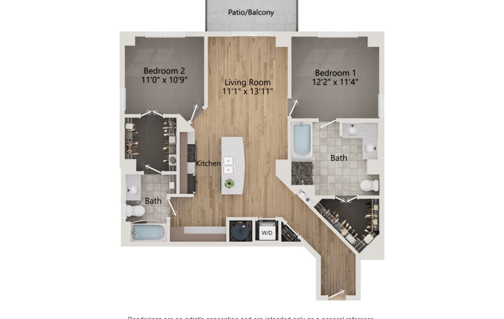 2 Bedroom Floorplan