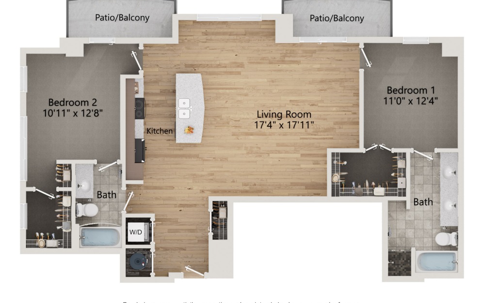 2 Bedroom Floorplan