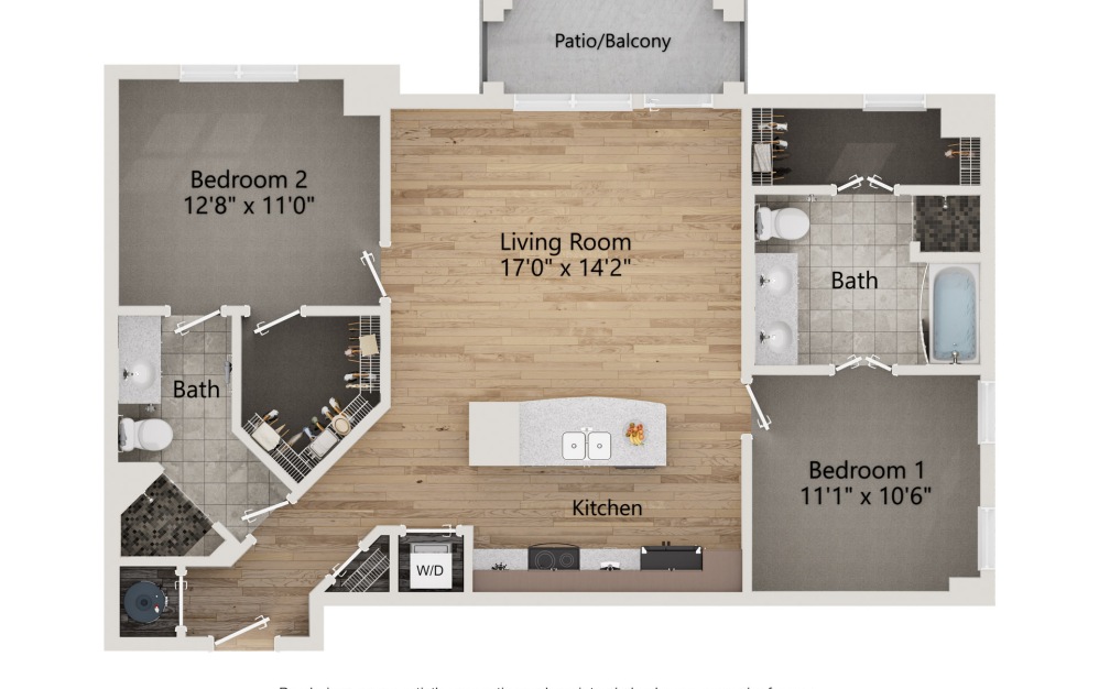 2 Bedroom Floorplan