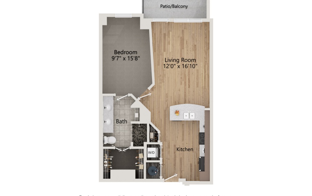 1 Bedroom Floorplan