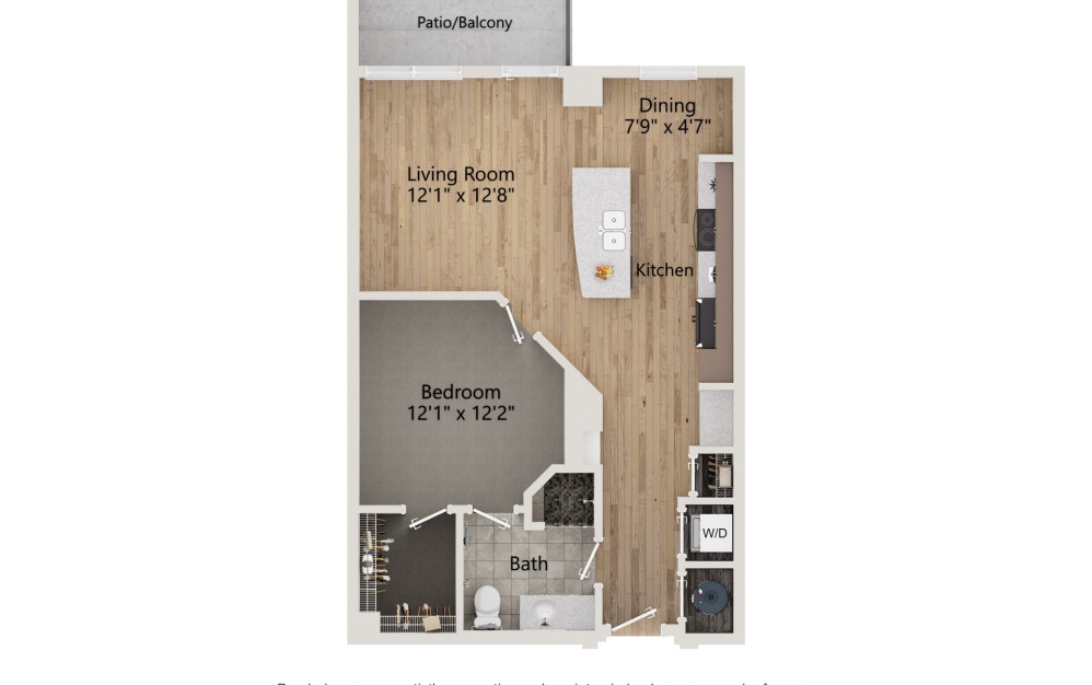 1 Bedroom Floorplan