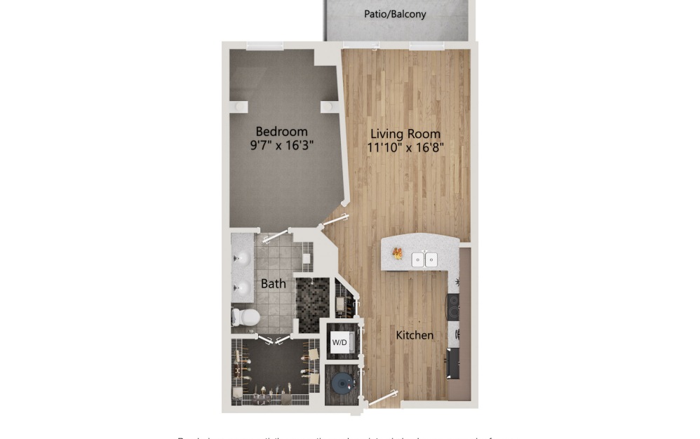 1 Bedroom Floorplan