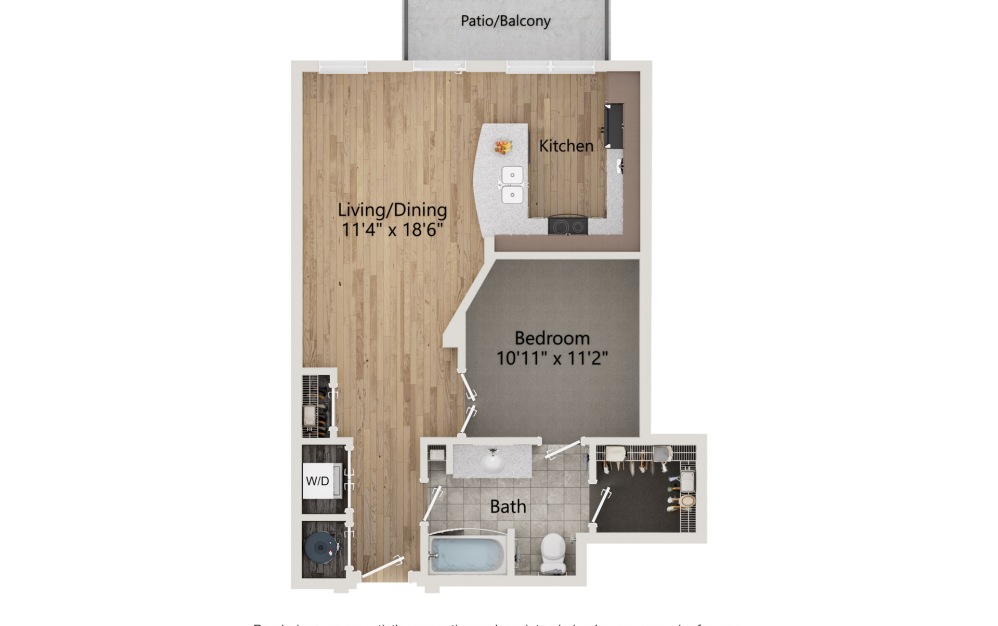 1 Bedroom Floorplan