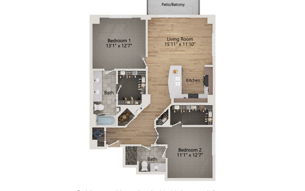 2 Bedroom Floorplan