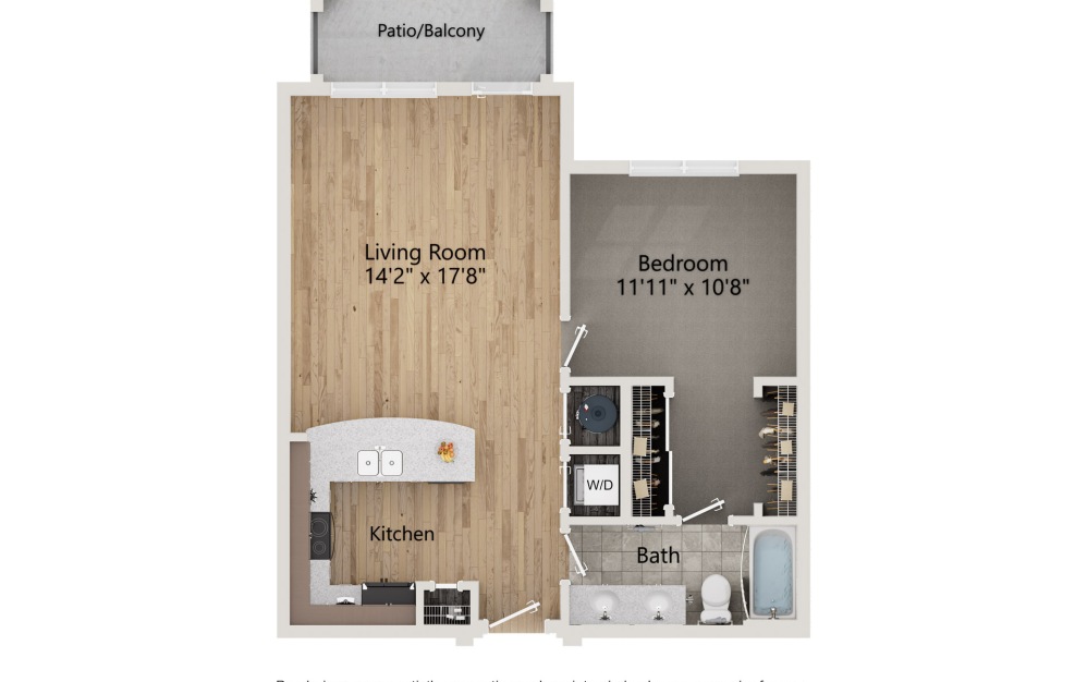 1 Bedroom Floorplan