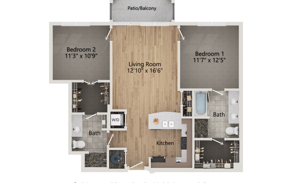 2 Bedroom Floorplan