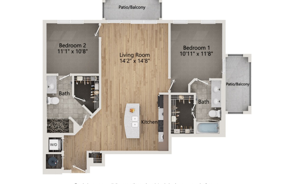 2 Bedroom Floorplan