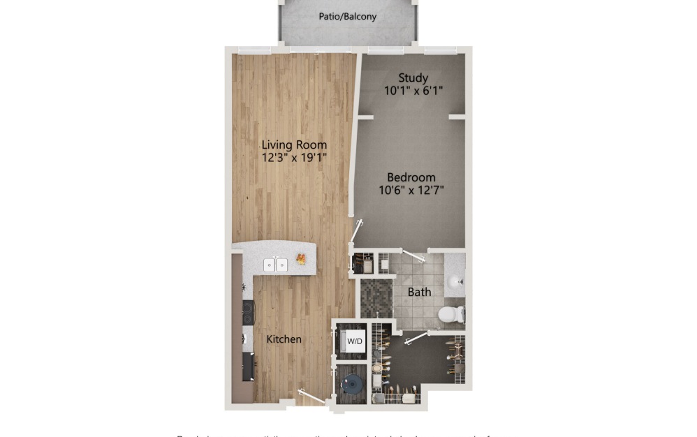 1 Bedroom Floorplan