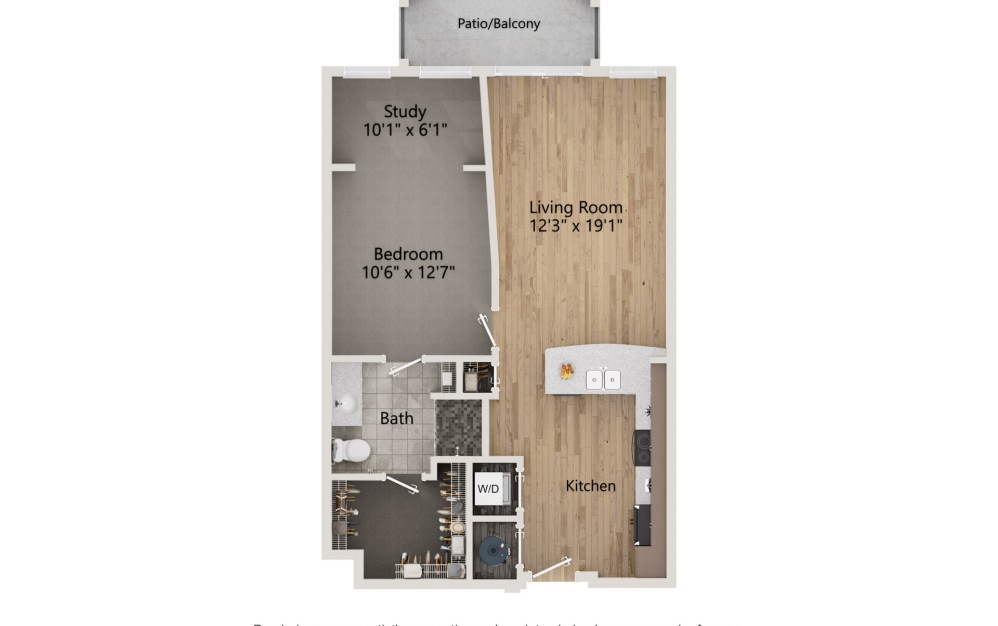 1 Bedroom Floorplan