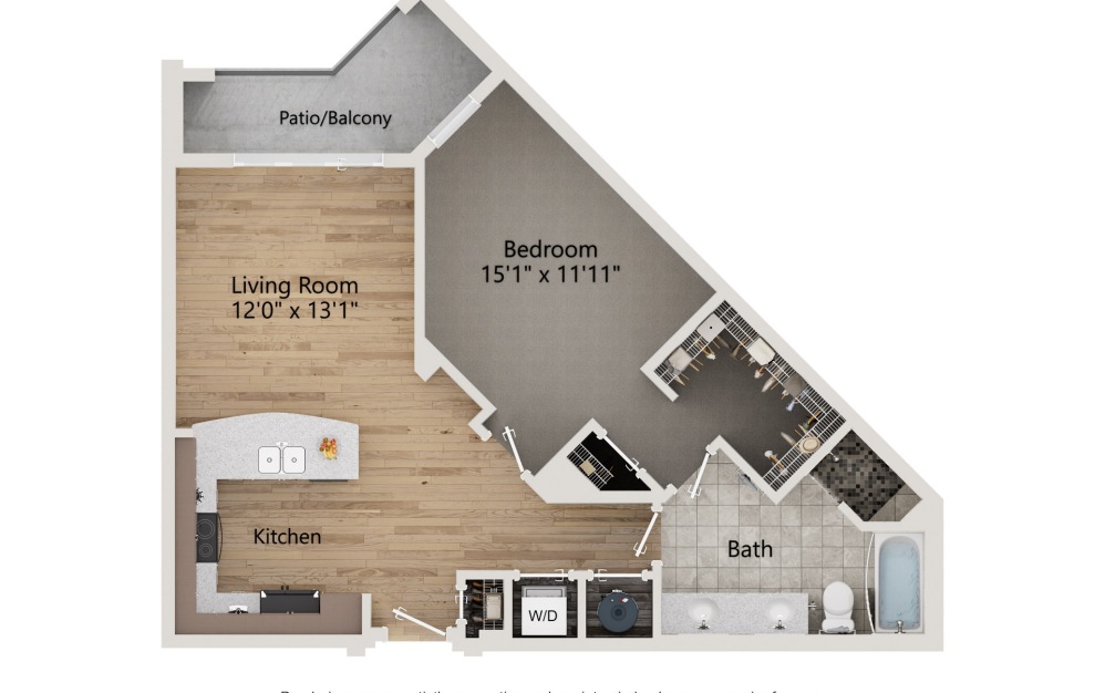 1 Bedroom Floorplan