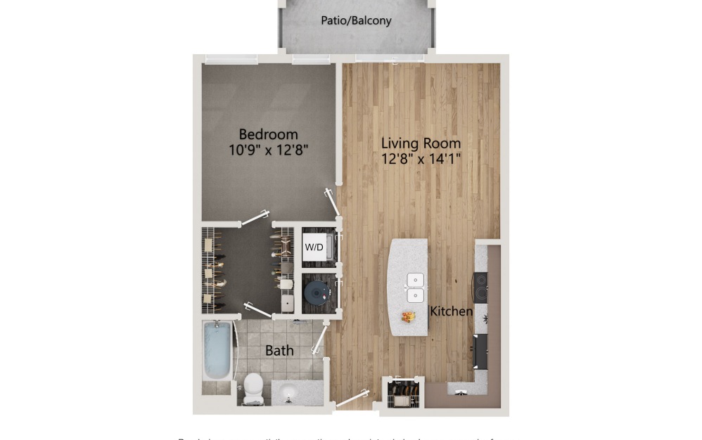 1 Bedroom Floorplan