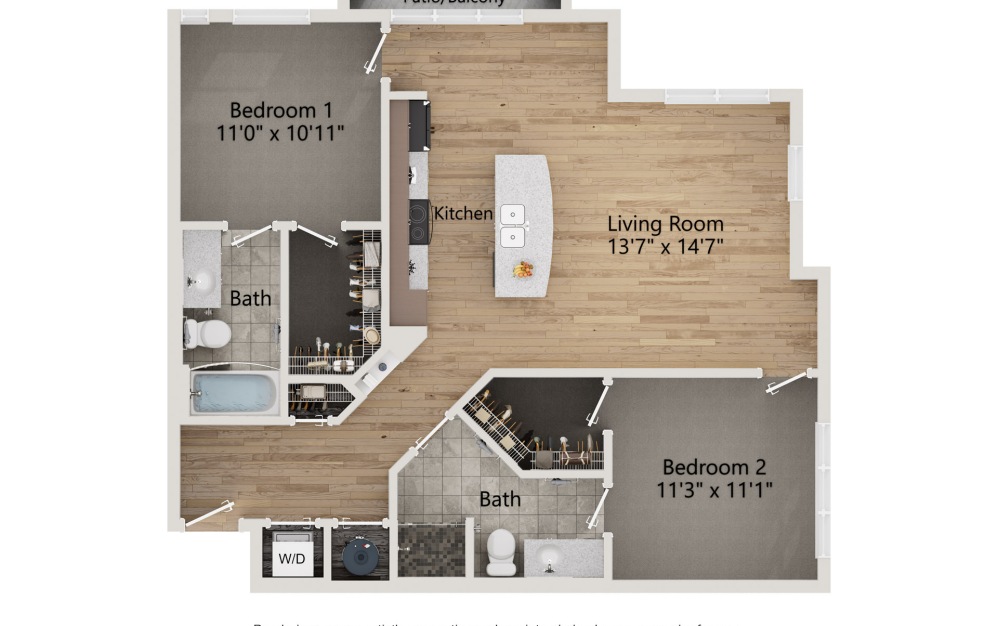 2 Bedroom Floorplan