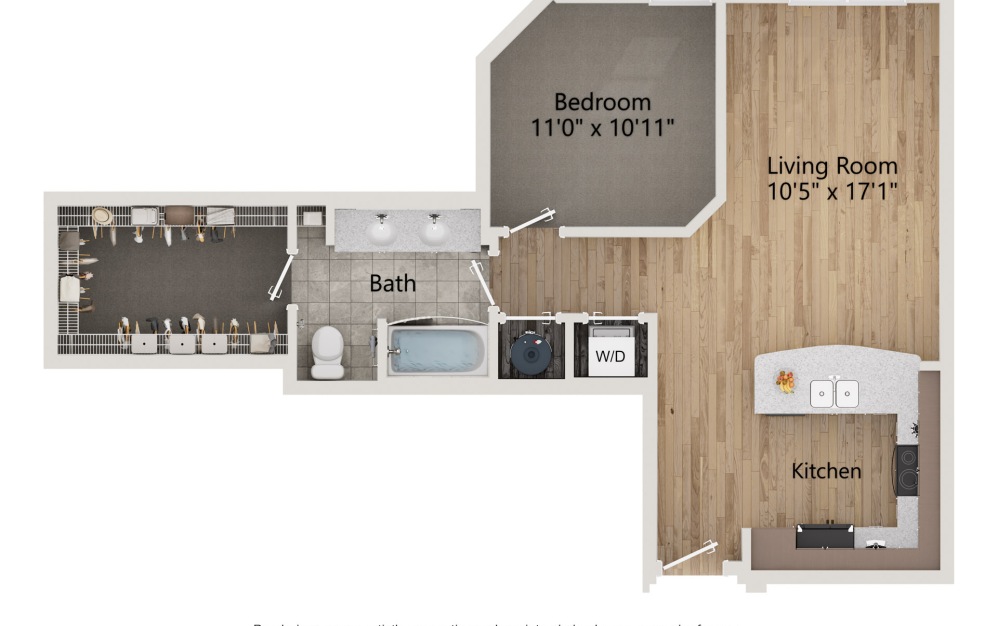 1 Bedroom Floorplan