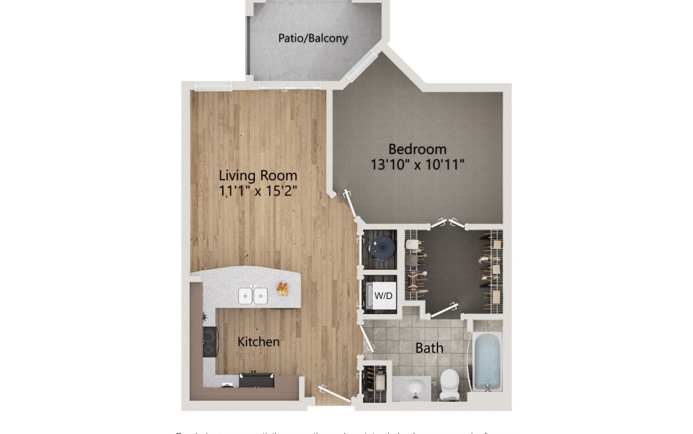 1 Bedroom Floorplan