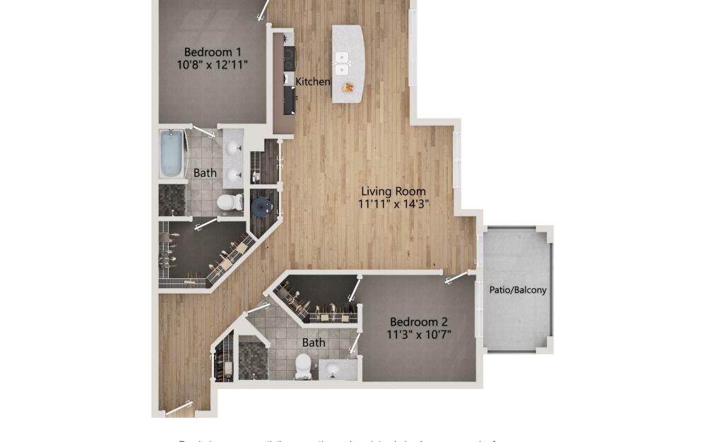 2 Bedroom Floorplan