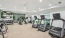 Fitness center with free weights, treadmills and ellipticals.